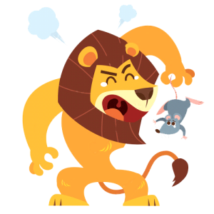 El león y el ratón